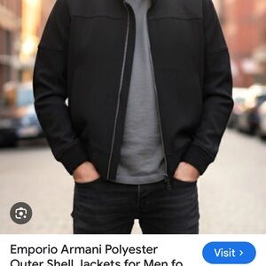 New EMPORIO ARMANI Mens Limited Edition Black Blouson Jacket, Size 48